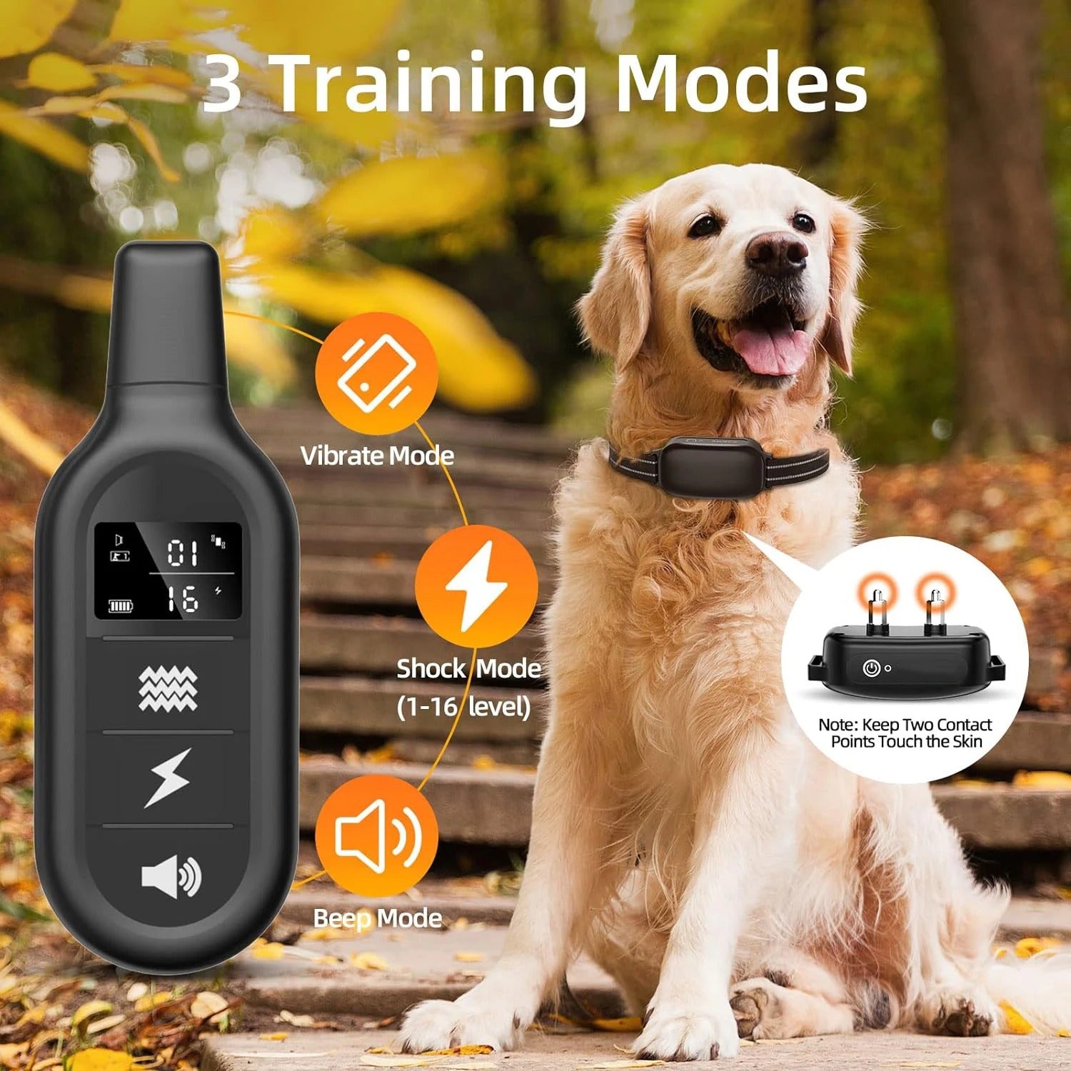 Waterproof & Rechargeable 1000m Dog Training E-Collar - view 3